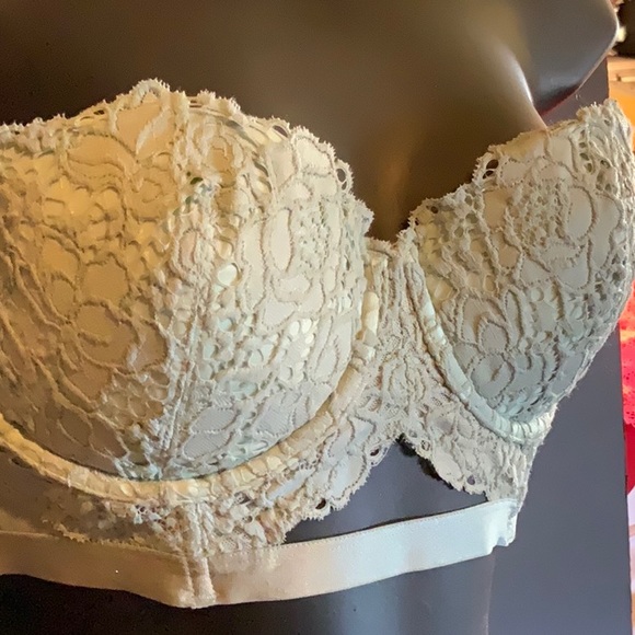 Victoria Secret Bra Lace Green 32DD Very Sexy #E11 - Picture 3 of 10